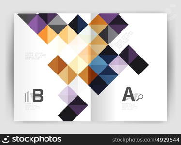 Vector square template background. Vector square template background with infographics