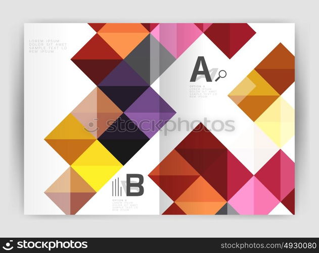 Vector square template background. Vector square template background with infographics