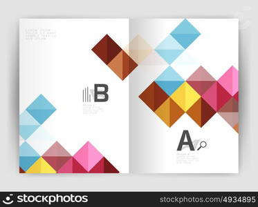 Vector square template background. Vector square template background with infographics