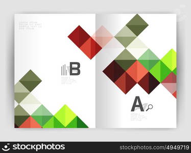 Vector square template background. Vector square template background with infographics