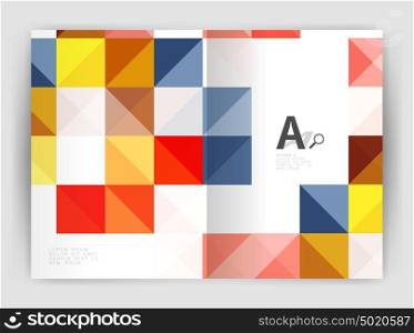 Vector square template background. Vector square template background with infographics
