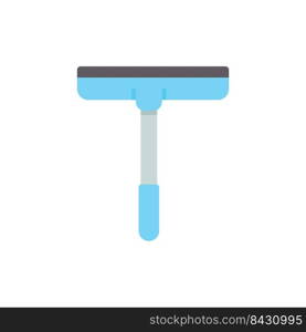 Vector squeegee for cleaning. Cleaning dust on clear glass