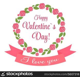Vector St Valentine day&#39;s greeting card