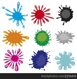 Vector stains (ink blots, spots, splashes)