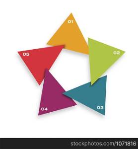 vector star for recycle, infographic for business project