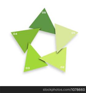 vector star for recycle, infographic for business project