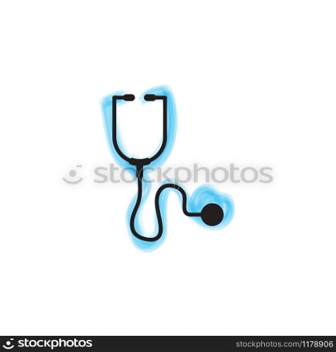 Vector stethoscope icon design template