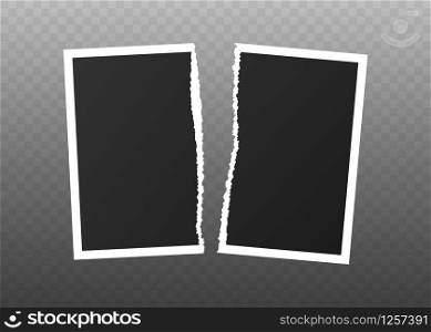 Vector stock illustration of a ripped photo. Torn picture. Vector stock illustration of a ripped photo. Torn picture.