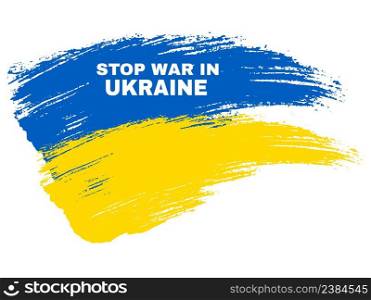 Vector stoke ukraine flag with stop the war in Ukraina. Vector stoke ukraine flag with stop the war in Ukraina.