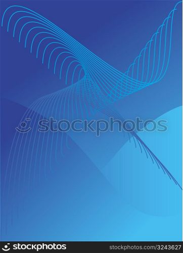 Vector striped and ripple background in blue