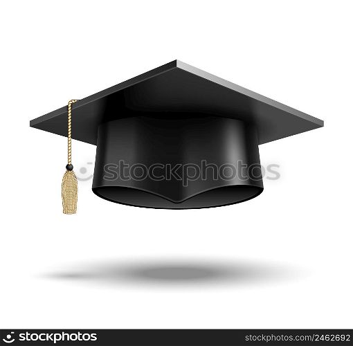 Vector Student hat isolated on white background