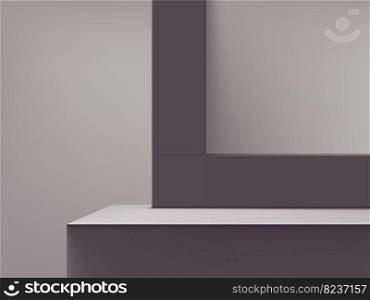 Vector Studio Shot Product Display Background with Pastel Blue Wall under Sunlight for Beauty and Healthcare Products. 