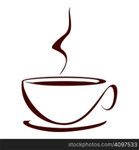 Vector stylized image of coffee cup.