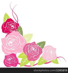 vector stylized red roses