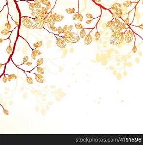 vector summer background with floral