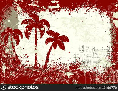 vector summer background with palm trees