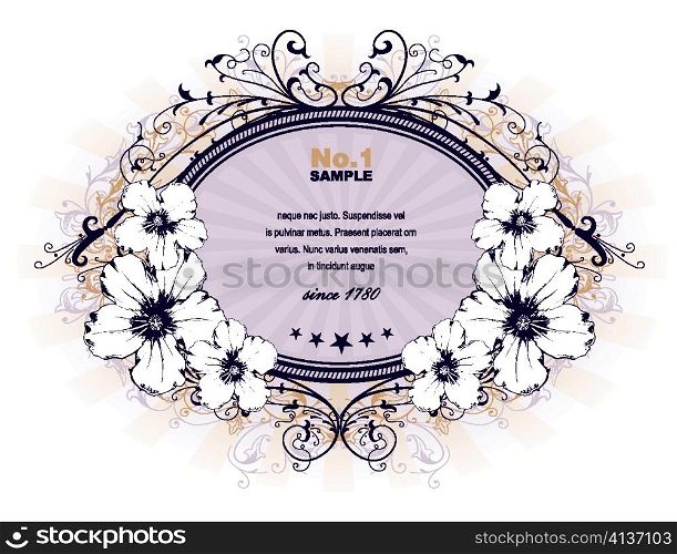 vector summer floral frame