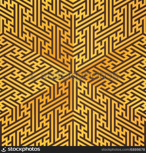 vector swastika ornament background. vector gold metal triangle design hinduism swastika ornament decoration background