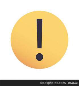 Vector symbol icon of attention, important and warning. Exclamation mark in the shape of a circle
