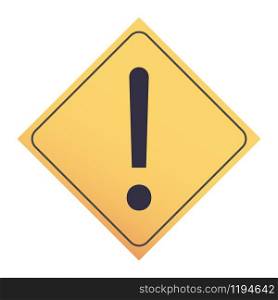 Vector symbol icon of attention, important and warning. Exclamation mark in the shape of a rhombus