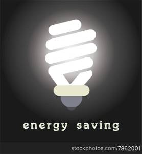 vector symbol of energy saving lamp