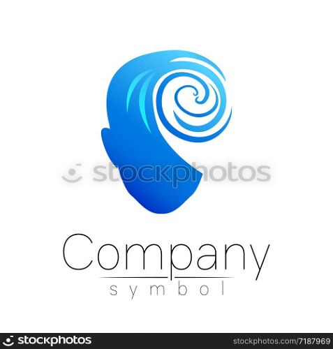 Vector symbol of human head. Person face. Red violet color isolated on white. Concept sign for business, science, psychology, medicine, technology. Creative sign design Man silhouette. Modern logo.. Vector symbol of human head. Person face. Blue color isolated on white. Concept sign for business, science, psychology, medicine, technology. Creative sign design Man silhouette. Modern logo