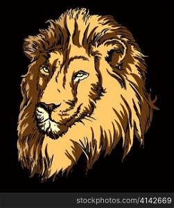 vector t-shirt design with lion