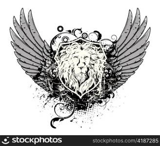 vector t-shirt design with lion