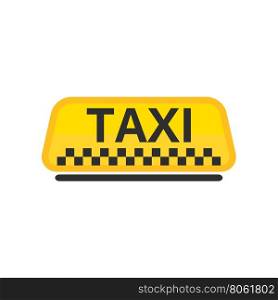Vector taxi car roof icon. Vector taxi car roof icon on white background