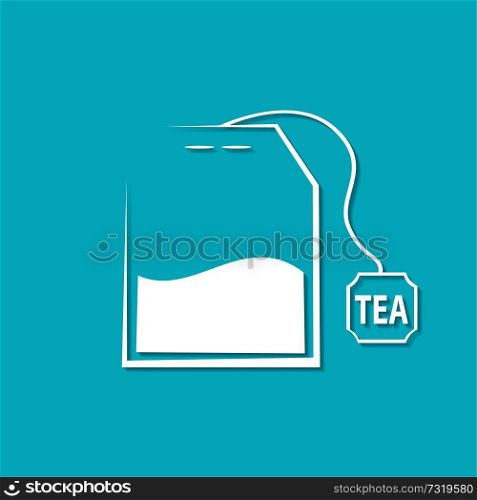 Vector tea bag icon. Food icon