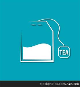 Vector tea bag icon. Food icon