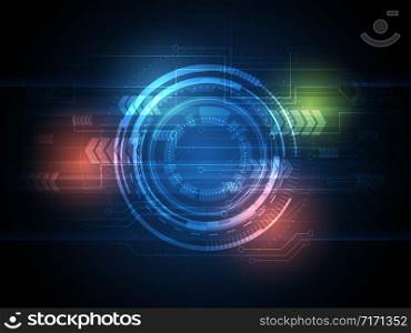 vector tech circle and technology background, speed communication concept