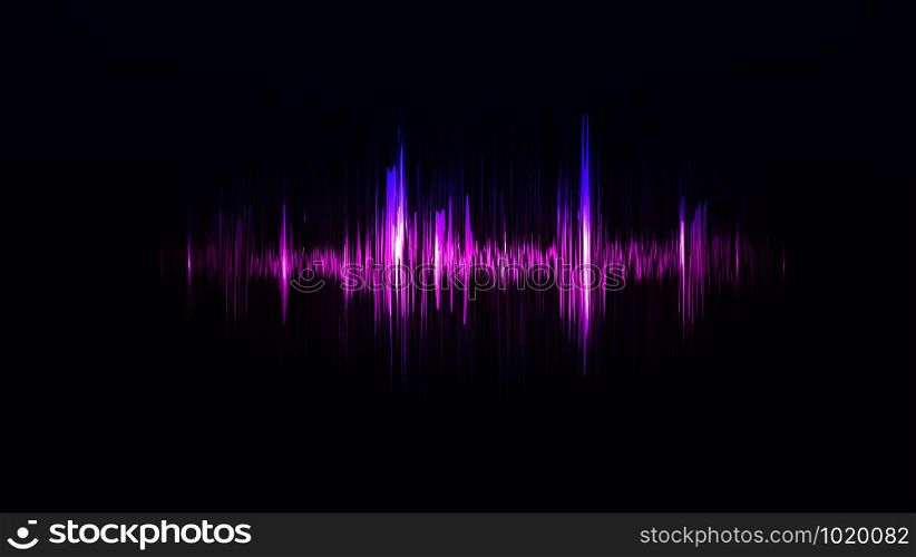 Vector techno background with vibration sound. Resonance. Pulse. cardiogram