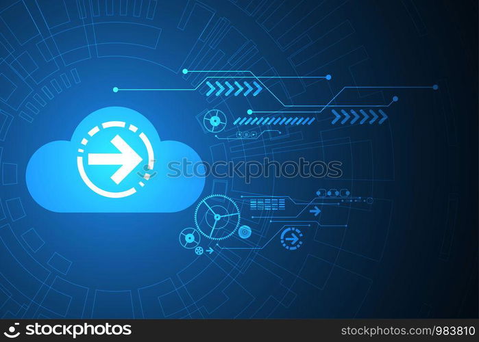 Vector technology cloud design.