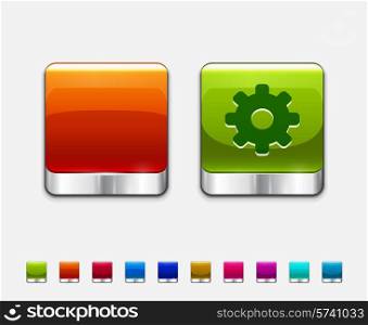 Vector technology color object - icon or button