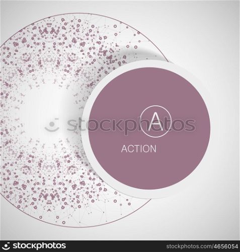 Vector technology concept. Connected Lines and dots. Background for medicine, connect, network, technology.