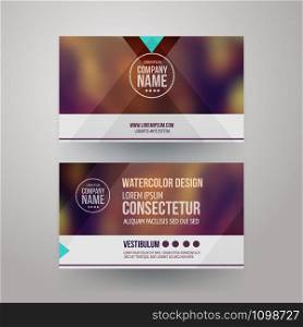 Vector template business cards with blurred abstract background. business cards with blurred abstract background