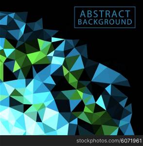 Vector template flyer form with colorful abstract geometric patterns art style details and company logo