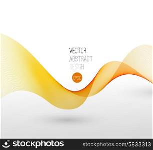 Vector template leaflet design with color lines. Vector illustration template leaflet design with transparent orange color lines