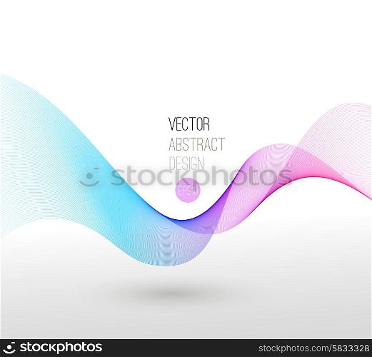 Vector template leaflet design with color lines. Vector illustration template leaflet design with transparent color lines