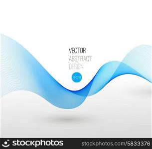 Vector template leaflet design with color lines. Vector illustration template leaflet design with blue transparent color lines