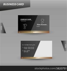 vector template of the business card, modern design. modern design business card vector template