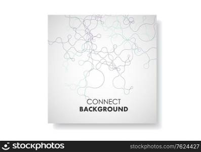 Vector templates for brochure cover in A4 size. Polygonal background with connecting dots and lines