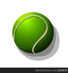 Vector tennis ball against white background