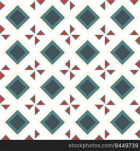 vector tile geometric seamless pattern red and green colours. rhombus and triangle. vector tile geometric seamless tile pattern 