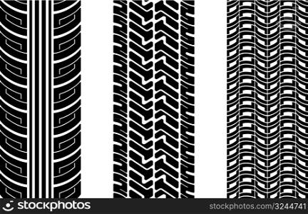Vector tire tracks (repeating top to down)