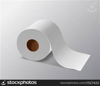 Vector Tissue paper roll, design on gray background, illustration