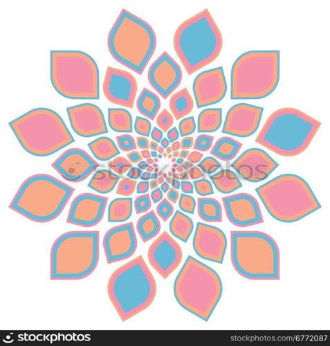 vector Traditional Muslim ornament . Traditional Muslim vintage Geometric infinite pattern in pastel colors on the white background