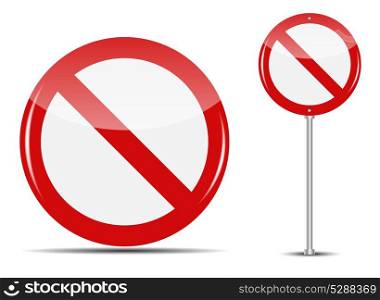 Vector Traffic Sign isolated on white background
