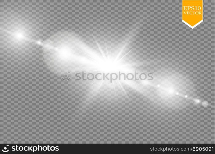 Vector transparent sunlight special lens flare light effect. Sun flash with rays and spotlight. Vector transparent sunlight special lens flare light effect. Sun flash with rays and spotlight. eps 10